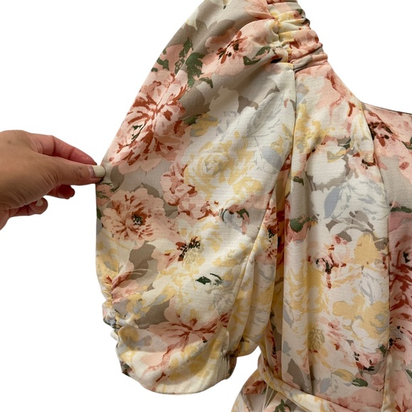 LC Lauren Conrad Chic Bloom Floral Mini Dress Size Large - Picture 6 of 11